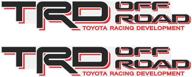 набор из 2-х наклеек trd offroad для кузова tacoma, наклейки 4x4 racing development (оригинал) логотип