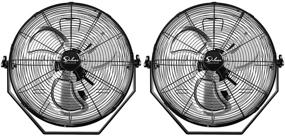 img 4 attached to 🌬 Simple Deluxe 18 Inch Industrial Wall Mount Fan - High Velocity Metal Fan for Warehouse, Greenhouse, Workshop, Patio, Factory and Basement - 3 Speed Commercial Ventilation, Black