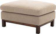 🪑 stone &amp; beam genesse ottoman, 28-inch width, fawn - amazon brand logo