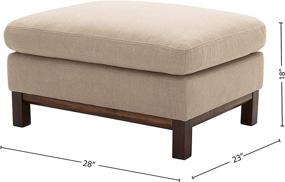 img 1 attached to 🪑 Stone &amp; Beam Genesse Ottoman, 28-inch Width, Fawn - Amazon Brand