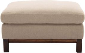 img 3 attached to 🪑 Stone &amp; Beam Genesse Ottoman, 28-inch Width, Fawn - Amazon Brand