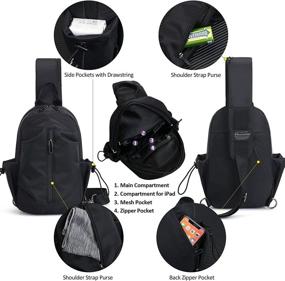 img 2 attached to Peicees Crossbody Backpack Waterproof Shoulder Outdoor Recreation and Camping & Hiking