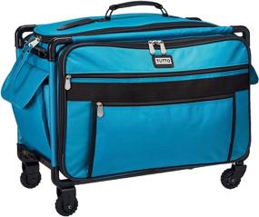 img 4 attached to 🧵 Tutto 9224TMA Sewing Machine on Wheels Case in Turquoise, 25 x 18.5 x 13 inches