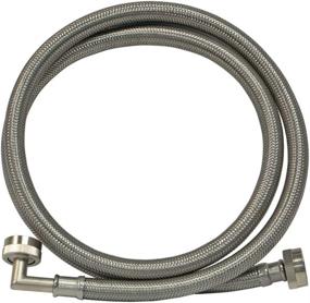 img 4 attached to 🚰 Eastman 48375 6 Ft Stainless Steel Braided Washing Machine Connector with 90-Degree Elbow, 3/4 inch FHT, 6-inches