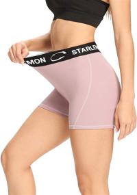 img 4 attached to 🏐 Starlemon Women's 3"/7" Spandex Compression Volleyball Shorts - Pro Workout Shorts for Women