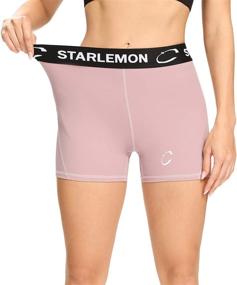 img 3 attached to 🏐 Starlemon Women's 3"/7" Spandex Compression Volleyball Shorts - Pro Workout Shorts for Women