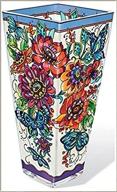 amia vase large frilly floral logo