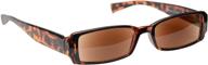 🕶️ stylish women's tortoiseshell sun readers with uv400 protection & spring hinges - the reading glasses company, s3-2, +1.00 logo