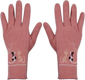 img 4 attached to Stay Stylish and Warm with RARITYUS Fashion Weather Embroidered Mittens - Must-Have Girls' Accessories
