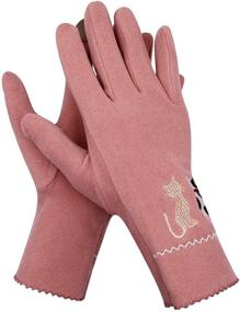 img 1 attached to Stay Stylish and Warm with RARITYUS Fashion Weather Embroidered Mittens - Must-Have Girls' Accessories