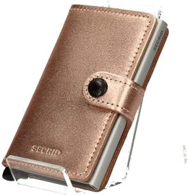 img 3 attached to Metallic Rose Leather Wallet 💰 - Secrid Miniwallet SC5519: Enhancing Your Style