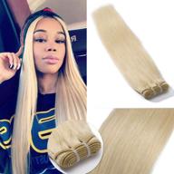 👱 sego 60 virgin hair bundles - premium 7a sew in blonde bundle - 100% unprocessed brazilian human hair weft weave extensions - thick silky straight - platinum blonde 24 inch 100g logo