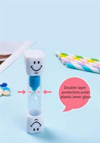 img 1 attached to Pack of 6 Colorful Smiley Hourglass Timers for Teeth Brushing - 2 Minute Sand Timer Set