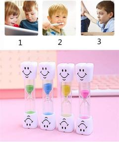 img 2 attached to Pack of 6 Colorful Smiley Hourglass Timers for Teeth Brushing - 2 Minute Sand Timer Set