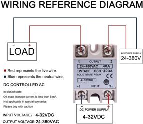 img 3 attached to 💡 TWTADE SSR 40A 3-32V DC to 24-380V AC Solid State Relay