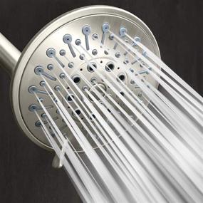 img 3 attached to 🚿 ShowerMaxx Elite Series: 6 Spray Settings, 5 inch Adjustable High Pressure Shower Head in Brushed Nickel Finish - MAXX-imize Your Shower Experience