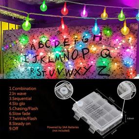 img 3 attached to 🎆 Color Changing Fairy Lights with Remote for Bedroom Decor - Battery Operated String Lights with 31Ft 60 LED, 8 Modes - Perfect for Home, Apartment, Party, Balcony and Patio Decoration