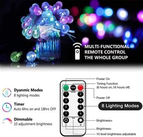 img 2 attached to 🎆 Color Changing Fairy Lights with Remote for Bedroom Decor - Battery Operated String Lights with 31Ft 60 LED, 8 Modes - Perfect for Home, Apartment, Party, Balcony and Patio Decoration