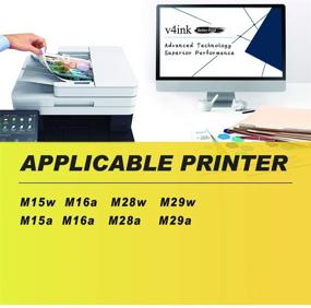 img 3 attached to 🖨️ V4INK 4PK Совместимый картридж с тонером CF248A, черный для HP 48A, для использования в принтере HP Pro M15w, M15a, M16w, M16a, MFP M29w, M29a, M28w, M28a