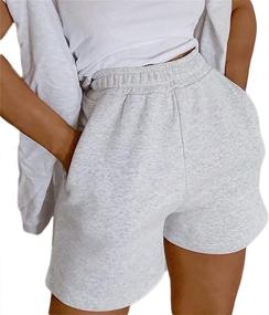 img 4 attached to 🩳 Yuemengxuan Women's Casual Summer Shorts: Stylish Sports Athletic Sweat Shorts with Pockets