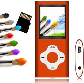 img 1 attached to 🎧 Tomameri Portable MP3/MP4 Player with Rhombic Button - 16GB Included, Expandable to 64GB, Compact Music/Video Player, Photo Viewer - rainOrange