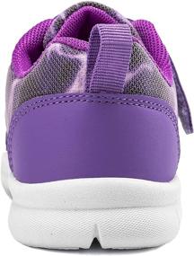 img 1 attached to Comfortable CFVKPT Toddler/Little Kid Sneakers: Hook and Loop Fastener Girls Tennis Shoes for Trendy Casual Sports and Walking