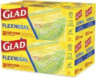 герметичная упаковка "glad flexn seal storage quart логотип