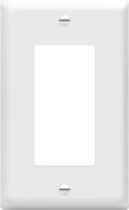 🔌 enerlites 1-gang wall plate: decorator light switch or receptacle outlet, gloss finish, unbreakable polycarbonate, ul listed, white - 8831-w logo