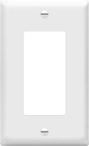 img 4 attached to 🔌 ENERLITES 1-Gang Wall Plate: Decorator Light Switch or Receptacle Outlet, Gloss Finish, Unbreakable Polycarbonate, UL Listed, White - 8831-W