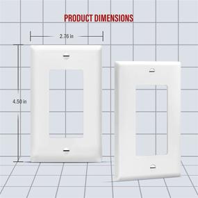 img 3 attached to 🔌 ENERLITES 1-Gang Wall Plate: Decorator Light Switch or Receptacle Outlet, Gloss Finish, Unbreakable Polycarbonate, UL Listed, White - 8831-W