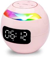🔊 kids digital alarm clock with bluetooth speaker, multifunctional bass portable wireless speaker with radio alarm clock, 7-color led display fm clock radio, easy to set, usb charger for bedroom and outdoor use logo
