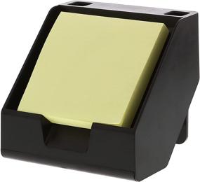 img 4 attached to Bostitch Konnect Sticky Note Holder + Business Card Stand with Pen Holders in Black color