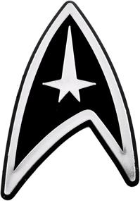 img 1 attached to Silver Plastic Auto Emblem - ST Starfleet Insignia Logo [2 1/4'' x 3 1/4'']