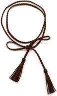 👗 elegant vintage leather tassel women's waist belts - perfect accessories for women logo