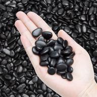 5.7lb black small decorative pebbles - versatile gravel river rock for succulent gardens, home decor, and vase fillers logo
