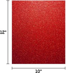 img 3 attached to 🐒 Transformonkey Red Glitter HTV Iron on Transfer Heat Press Vinyl Bundle - DIY Shirts for Cricut and Cameo 12x10 inches (Pack of 6) - General Thickness - Red