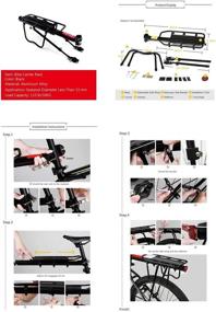 img 3 attached to 🚲 Amarine Made Bike Rear Rack - 110 Lbs Capacity Aluminum Alloy/Iron Bicycle Pannier Rack - Adjustable, Quick Release Bicycle Carrier Racks for Luggage & Cargo