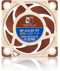 img 1 attached to 🌀 Noctua NF-A4x20 5V Превосходный тихий вентилятор (5V версия) - эффективное охлаждение с 3-контактным разъемом, 40x20 мм, коричневый