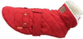 img 4 attached to 🐾 KYEESE Winter Dog Jacket with Windproof Fleece Lining, Cold Weather Dog Vest Coats Featuring Leash Hole