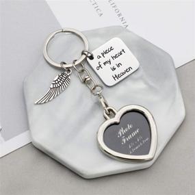 img 2 attached to 🔑 G-Ahora Memorial Keychain: A Heavenly Reminder of a Loved One - Photo Frame, Angel Wings Charm, and Heartfelt Gift for Loss