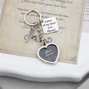 img 3 attached to 🔑 G-Ahora Memorial Keychain: A Heavenly Reminder of a Loved One - Photo Frame, Angel Wings Charm, and Heartfelt Gift for Loss