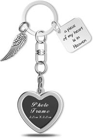img 4 attached to 🔑 G-Ahora Memorial Keychain: A Heavenly Reminder of a Loved One - Photo Frame, Angel Wings Charm, and Heartfelt Gift for Loss