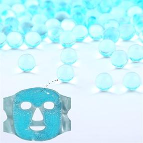 img 1 attached to 🎭 Blue Gel Beads Face Eye Mask for Reducing Face Puffiness, Dark Circles, and Headaches – Hot Cold Compress Pack for Woman Sleeping, Pressure Relief, and Skin Care