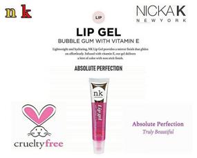 img 1 attached to 💄 Set of 4 Nicka K Lip Gel (Clear, Strawberry, Cherry, Bubble Gum)