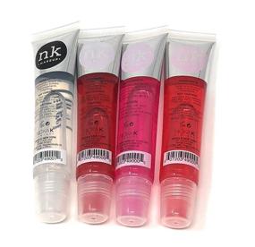 img 2 attached to 💄 Set of 4 Nicka K Lip Gel (Clear, Strawberry, Cherry, Bubble Gum)