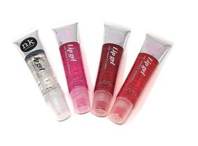 img 4 attached to 💄 Set of 4 Nicka K Lip Gel (Clear, Strawberry, Cherry, Bubble Gum)