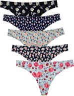 voenxe seamless women's no show thong underwear - 5 to 10 pack logo