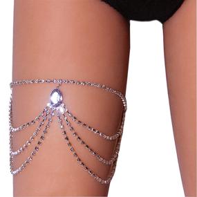 img 1 attached to Rhinestone Elastic Multi Layer Bracelet Nightclub