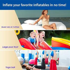 img 1 attached to Sanipoe Rechargeable Electric Air Mattress Pump: Portable, Quick-Fill Inflator Deflator with Charging Function - Ideal for Blow Up Pool Rafts, Beds, and Boats!