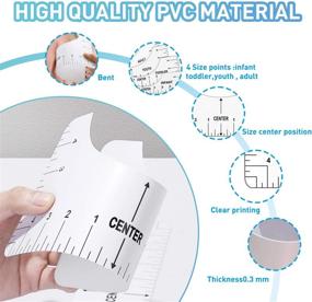 img 2 attached to 👕 Perfectly Aligned Creations: 4 Pack T-Shirt Alignment Ruler Tool Set for All Ages - HTV Vinyl and Heat Press Compatible